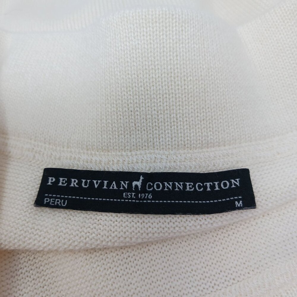Peruvian Connection Cream DORSAY Midi Knit Skirt Medium Pima Cotton Modal Blend - Picture 6 of 14